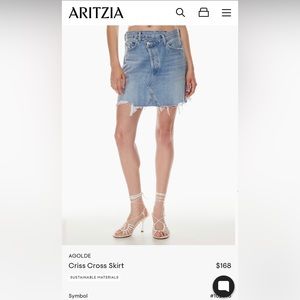 Agolde cross cross skirt 24, purchased from Aritzia